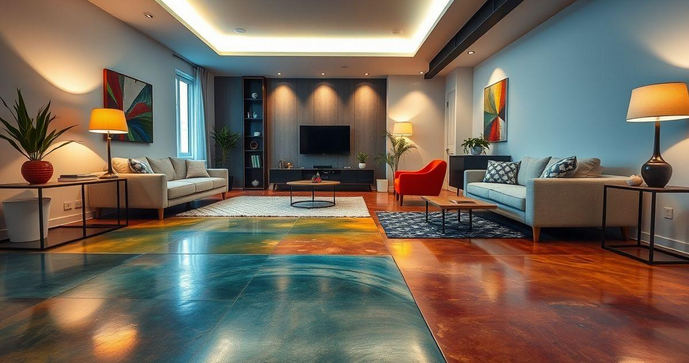 Cimento Queimado Colorido: Transforme Seus Ambientes com Estilo e Durabilidade